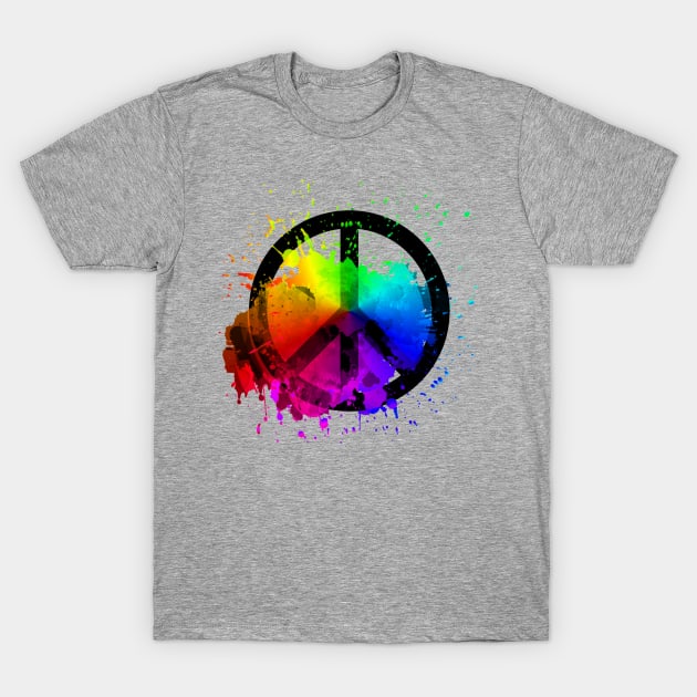 Peace of a Rainbow - Rainbow T-Shirt by Leroy Binks